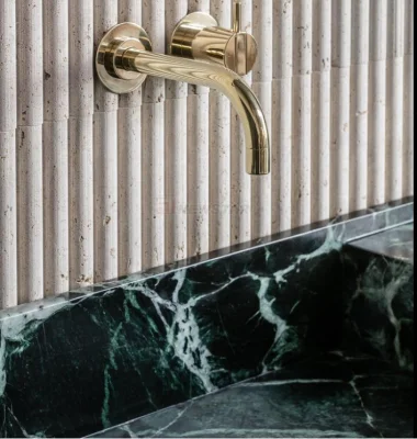 Vintage Style Wholesale Stone Cladding Interior Wall Fluted Marble Tile Travertine Customize Tile Marble for Indoor Wall Paving