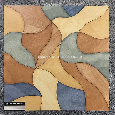 Multicolors Art Pattern Warm Style Rustic Floor and Wall Tiles for Home Decoration