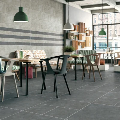 Building Materials China Factory Wholesale Floor Wall Tile Cement Look Design for Apartment Decoration