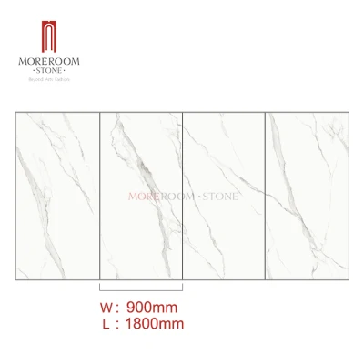 900X1800 Large Format Slab White Marble Stone Porcelain Tile