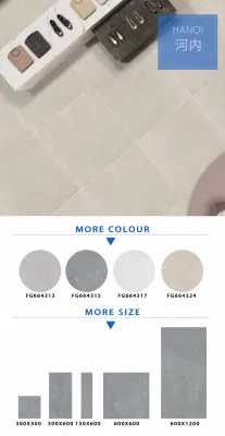 Ceramic Tiles High Rigidity Strong Sbrasive White Rustic Non-Slip Glazed Not Glossy Inner Flooring