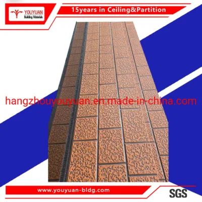 Building External Wall Decoration Material Embossed Metal Brick Pattern Wall Tile