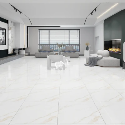 24X24 White Ceramic Polished Glazed Vitrified Floor Tile