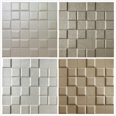 60X60cm Soft Square Wall Tile 3D Wallpaper Indoor Wall Decoration