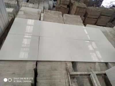 Crystal White Pure White Marble Tiles for Wall and Flooring