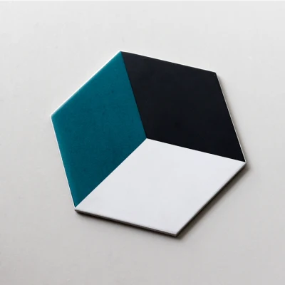 Matt Non-Slip Jla Netural Box and Wooden Pallet Floor Bahtroom Hexagon Tile