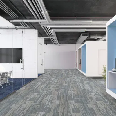 China Custom Colorful OEM&ODM Cushion Backed Carpet Tile Luxury Commercial Anti Static Washable Carpet Tiles Children Floor Office Carpet Tiles in 25*100 Cm