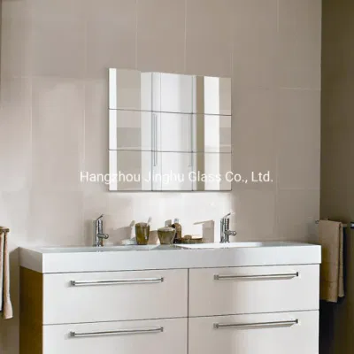 30*30cm Home Decor Clear Square DIY Wall Silver Mirror Decorative Mirror Tile