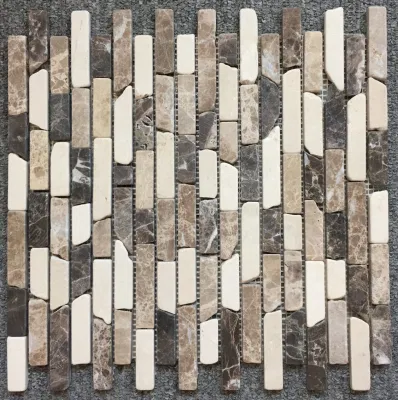 Dark Emperador Polished Marble Hexagon Mosaic Tile for Kitchen Walls