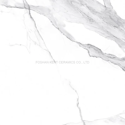 Black and White Glossy Surface Porcelain Marble Design Non Slip Flooring Wall and Floor Tile