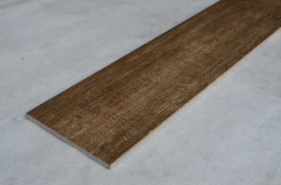 20X90cm Netherlands Dining Hall Dark Brown Wood Look Tile