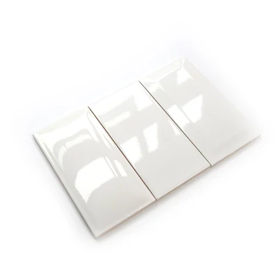 White 75X150mm Modern Kitchen Backsplashes Design Glazed Ceramic Subway Wall Tiles