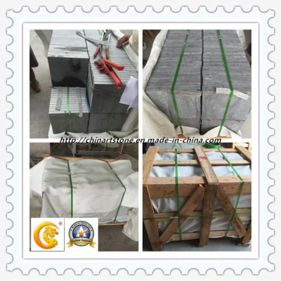 Chinese Golden Grey and White Flamed Bush-Hammered Granite Floor Tile