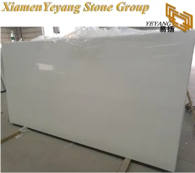 White Quartz Slabs White Tiles for Bathroom/Countertop/Vanitytop