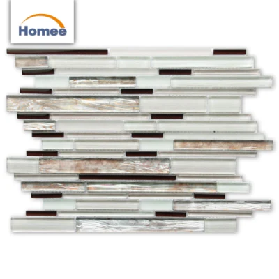 Clear Glass Mosaic Highlighter Tiles for Kitchen Glass Mosaic