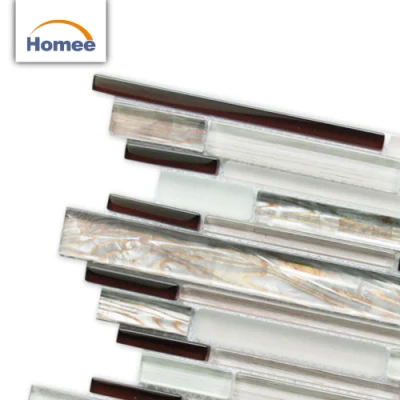 Clear Glass Mosaic Highlighter Tiles for Kitchen Glass Mosaic