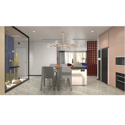 Full Polished Big Size 75X150cm Marble Look Grey Glazed Polished Porcelain Tiles for Wall