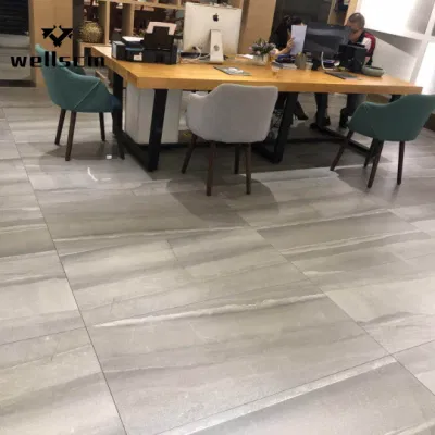 Wooden Like Grain Exterior Floor Dark Grays Porcelain Low Absorption Full Body Wood Tile for Outdoor