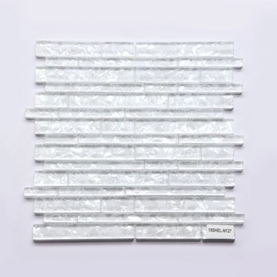 Crystal Glass Diamond Mosaic Resin Tile Rose Gold Wave Backsplash Brown and Beige Tiles Glass Tiles