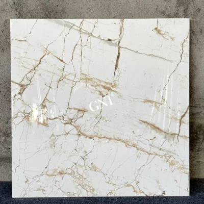 Foshan 600X600 Beige Polished Porcelain Marble Floor Tiles Polish 60X60