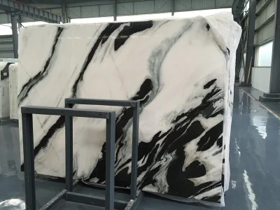 Cheap Chinese Panda Black/White Marble/Stone Bathroom/Wall/Panel Cladding Stone Floor Skirting/Tile