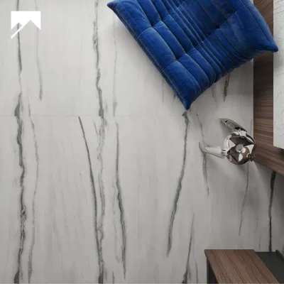 90X180cm 36&quot;X72&quot; Panda White Marble High Gloss Floor Porcelain Tile