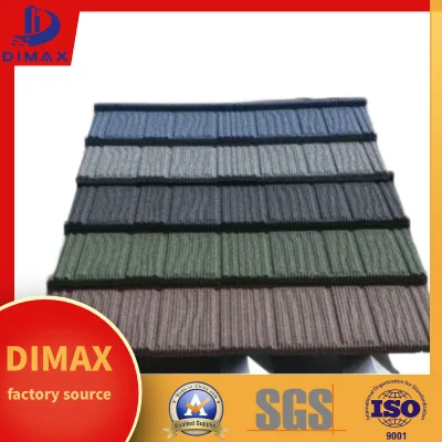 Waterproof Lightweight Woodgrain Roofing Wall Floor Colored Stone Coated Steel Roof Tile