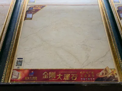 Beige Color Foshan China Custom Polished Floor Stone Tile Price for Kitchen