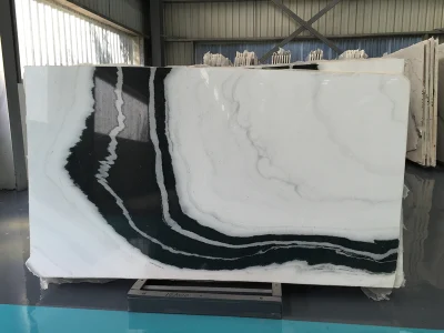 Cheap Chinese Panda Black/White Marble/Stone Bathroom/Wall/Panel Cladding Stone Floor Skirting/Tile