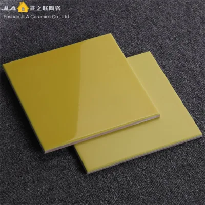 Yellow 8X8inch/20X20cm Non-Slip Wood Look Porcelain Tile Matt Tile