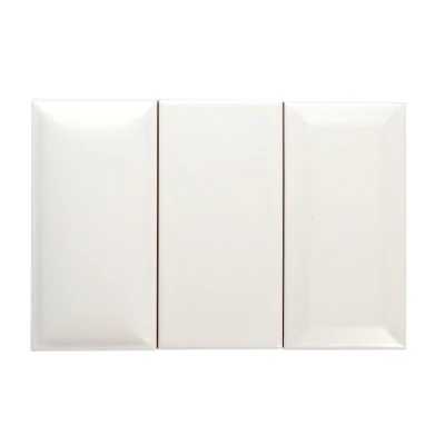 White 75X150mm Modern Kitchen Backsplashes Design Glazed Ceramic Subway Wall Tiles