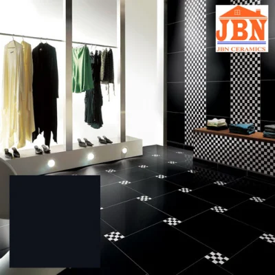 Building Material Pure Black Full Body Polished Porcelain Ceramic Tiles Price Tiles for Floor and Wall Tiles for Indoor and Outdoor