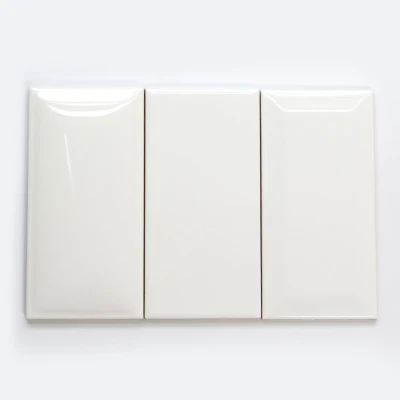 White 75X150mm Modern Kitchen Backsplashes Design Glazed Ceramic Subway Wall Tiles