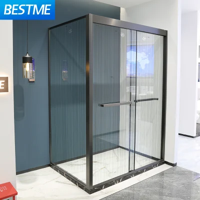 Foshan High Quality Gray Gun Stainless Steel Frame Xinyi Brand Shower Glass Door (Bl-B0118-C)