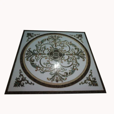2023 Luxury Golden Black Glossy Polished Porcelain Tile Traditional Pattern Gold Plated Tile Carpet Puzzle Deco Wall Floor Tiles
