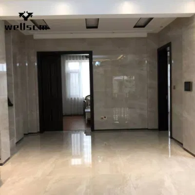 Beige Stone Floor 12X12 Bathroom Ceramic Flooring Tile for Kitchen