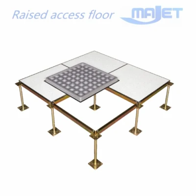 Anti-Slip Ceramic Steel Raised Access Floor Tiles Easy Install Stone Patterm
