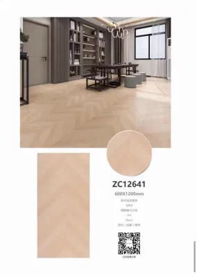 Foshan Ceramic Tile Fishbone Grain Floor Tile Warm Simple and Comfortable