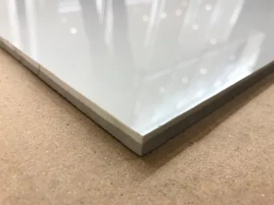 Foshan Factory Supply 600X600mm Super Black Full Body and Super White Double Loading Glossy Interior Wall Tile Porcelanato Nano Polished Porcelain Floor Tile