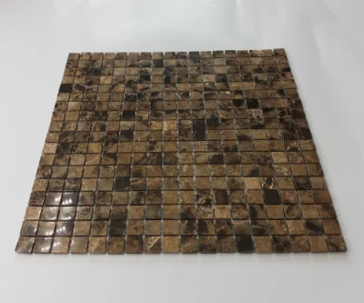 Hotel Lobby Wall Decor Sitting Room Bathroom Dark Emperador Square Marble Mosaic