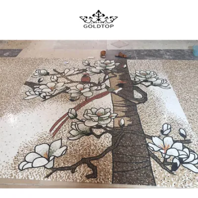 Honed Modern Design Square Rock Wall Tile Floor Moasic Vein Pattern Artificial Stone Tiles Pattern Polished for Hotel Projects