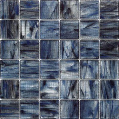 Factory Design Inspirations Interior Supply Living Room Wall Backsplash Decor Navy Blue Diamond Symphony Glass Mosaic