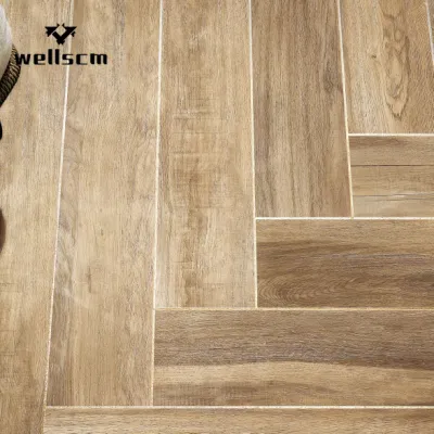 Light Grey Thickness Bedroom Wood Look Tiles Price of Tile in China Wood Effect Ceramic Floor Tile