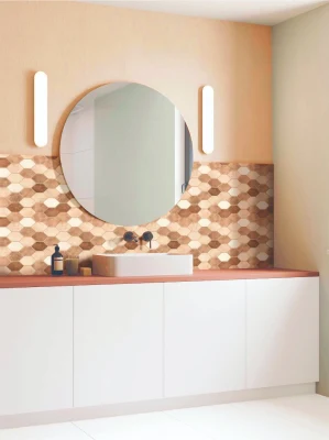 New Design Fashion Blue Color Bathroom Wall Recycle Glass Mosaic Tile
