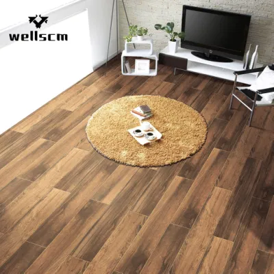 Light Grey Thickness Bedroom Wood Look Tiles Price of Tile in China Wood Effect Ceramic Floor Tile