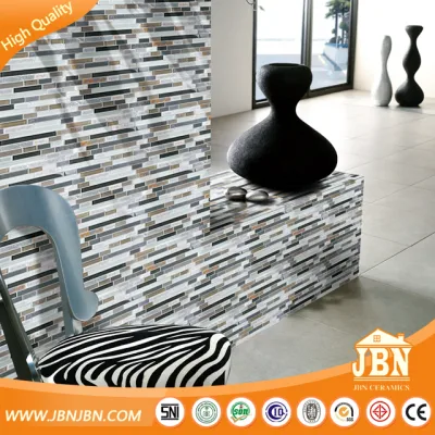 Ramdom Glass Block and Metal Mosaic Wall Tiles for Home and Hotel Trip Shape Mosaic (M855174)