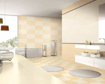 Marble Effect Matt Glazed Full Body Porcelain Floor Tiles for Bathroom and Living Room