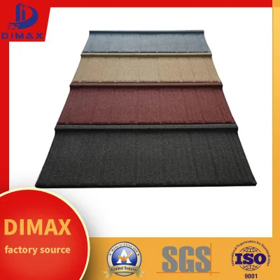 Waterproof Lightweight Woodgrain Roofing Wall Floor Colored Stone Coated Steel Roof Tile