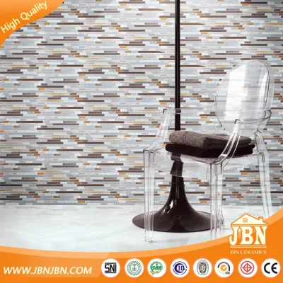 Ramdom Glass Block and Metal Mosaic Wall Tiles for Home and Hotel Trip Shape Mosaic (M855174)