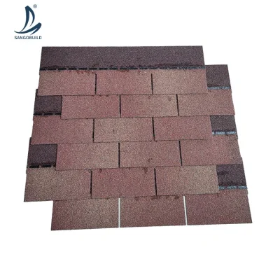 Concrete Construction ASTM Roofing Materials Russia Quality Asphalt Roofing Shingles Red Blue Rubber Roof Tiles